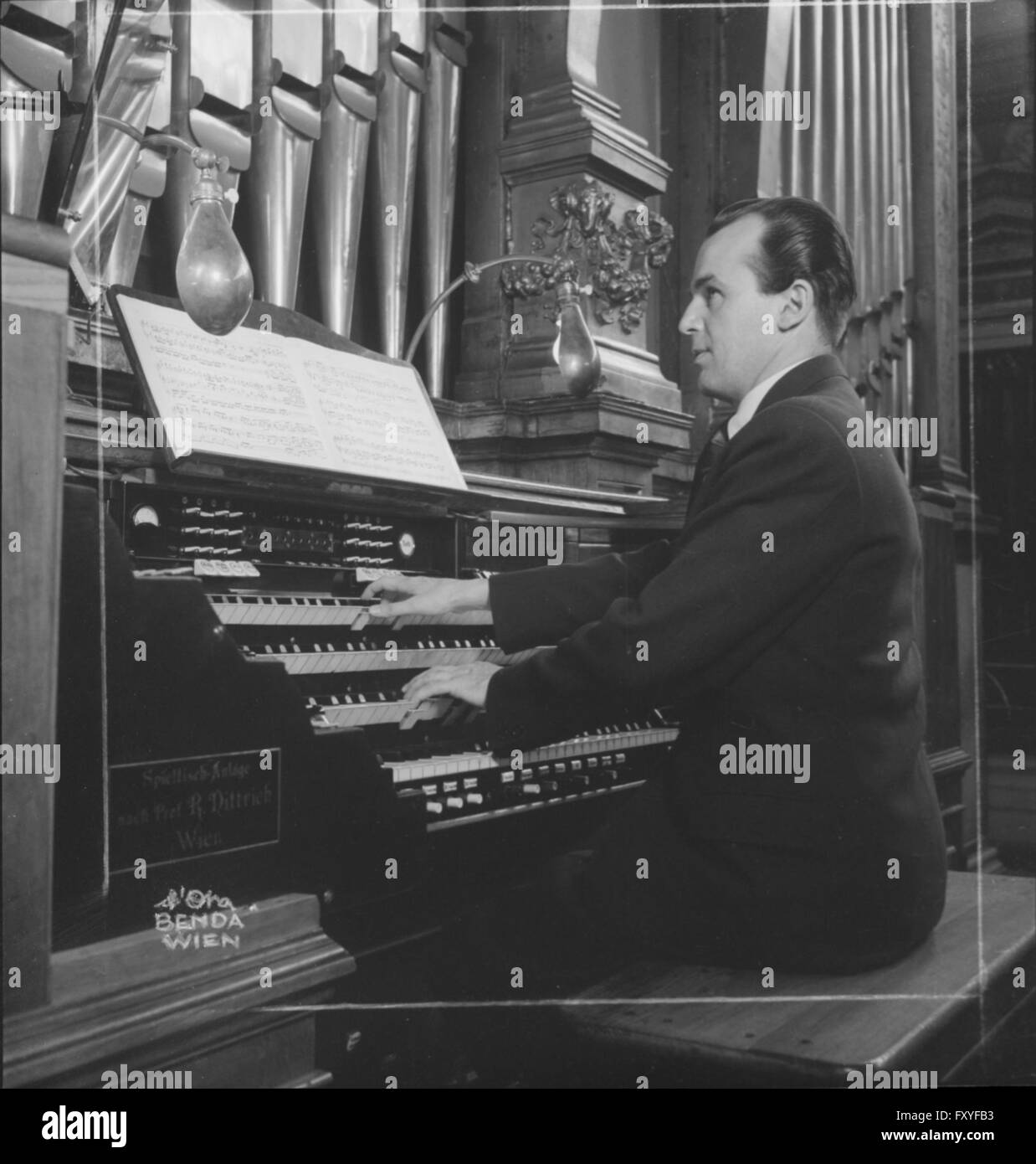 Der Organist Alois Forer Stock Photo