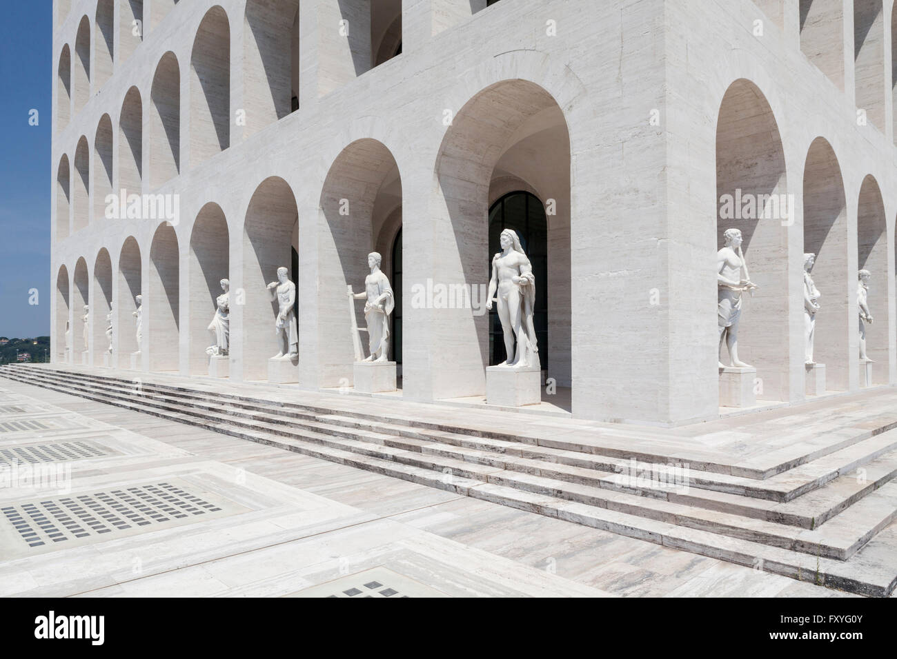 The Palazzo della Civiltà Italiana in Rome, built by Mussolini during ...