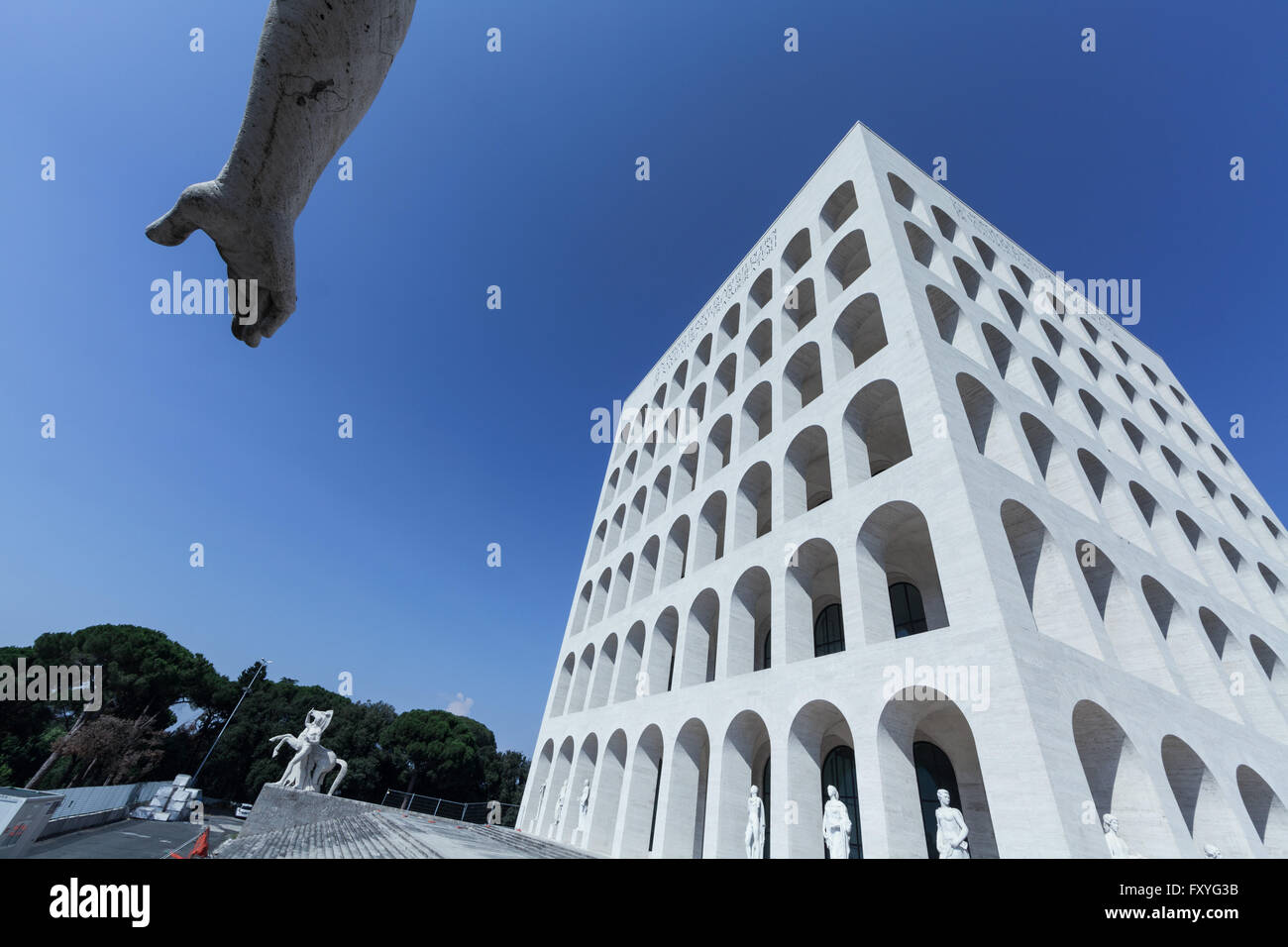 The Palazzo della Civiltà Italiana in Rome, built by Mussolini during ...