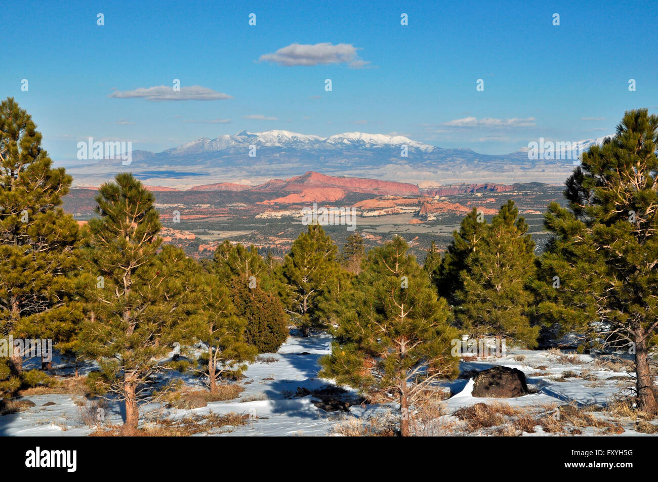 Lower Bowns and Henry Mountains, Colorado Plateau, Utah, USA Stock Photo