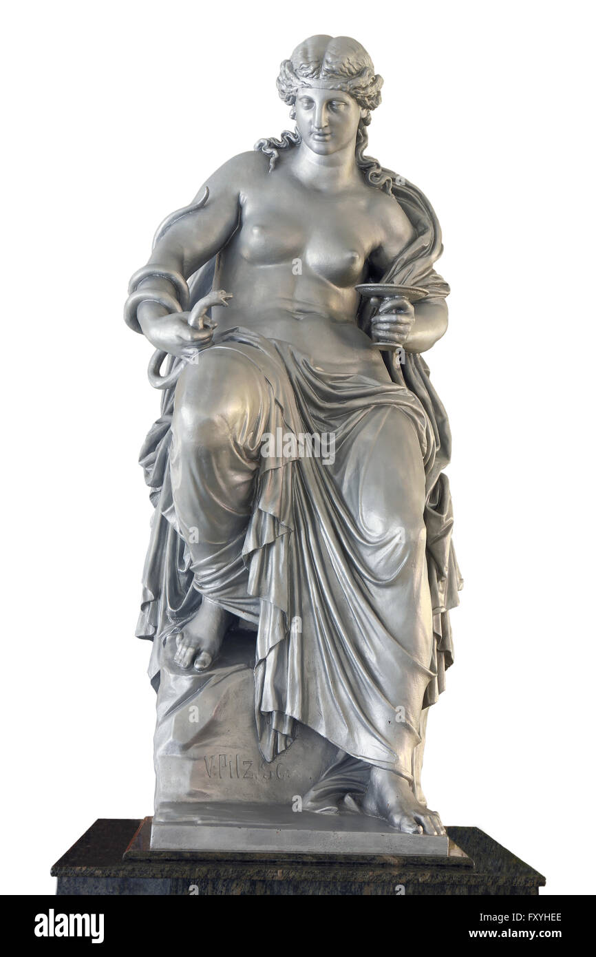 Hygieia statue, goddess of health and patroness of pharmacy, White ...