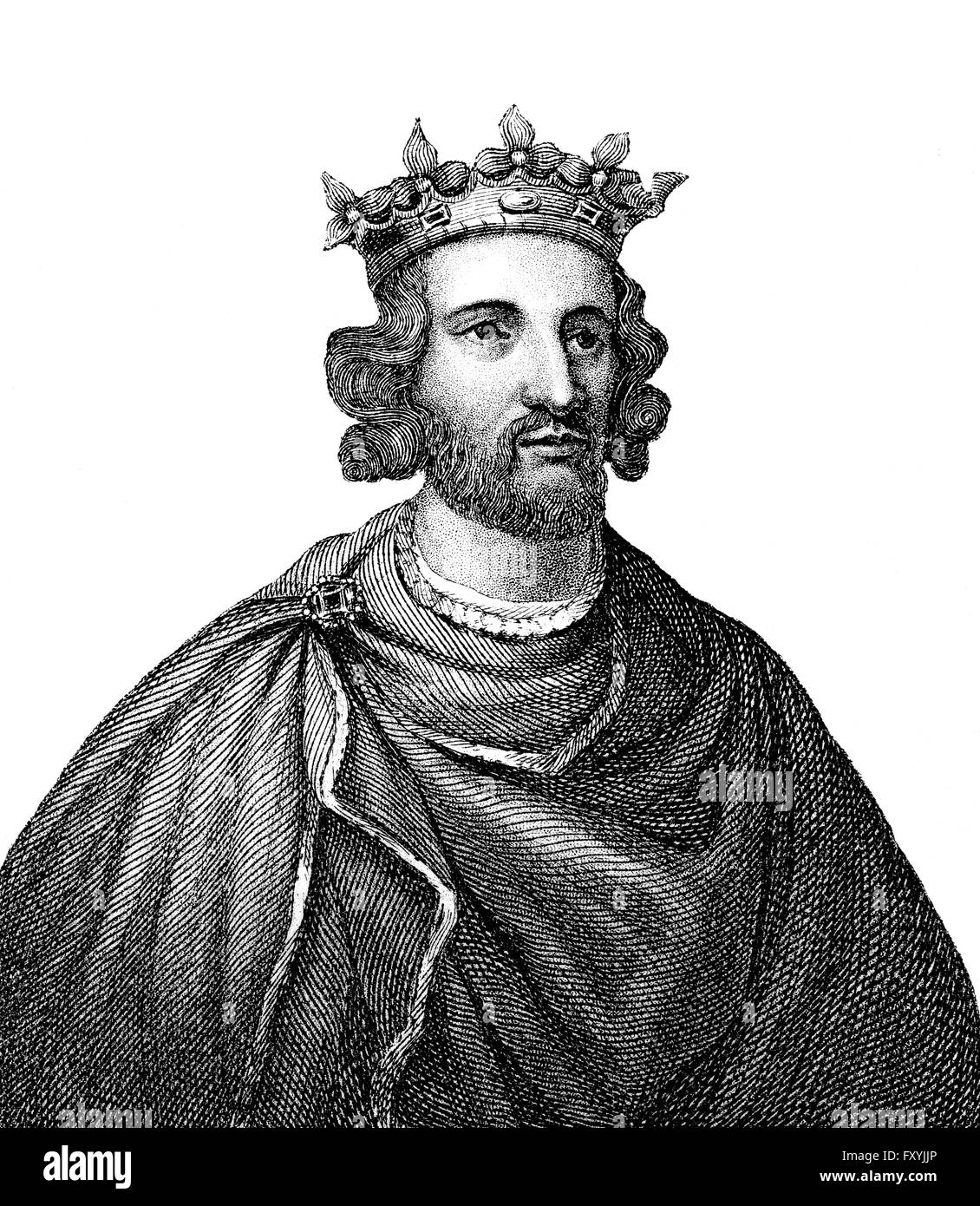 Henry III or Henry of Winchester, 1207 - 1272, King of England Stock Photo