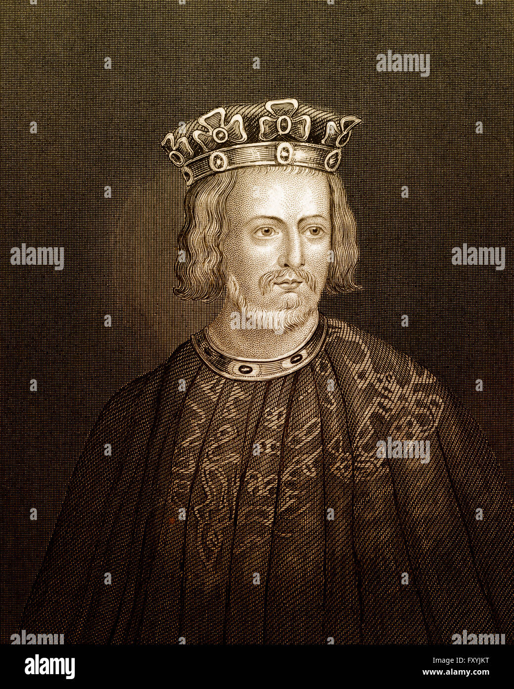 John or John Lackland, Jean Plantagenêt, Jean Sans-Terre, Johann Ohneland, 1166 - 1216, King of England Stock Photo