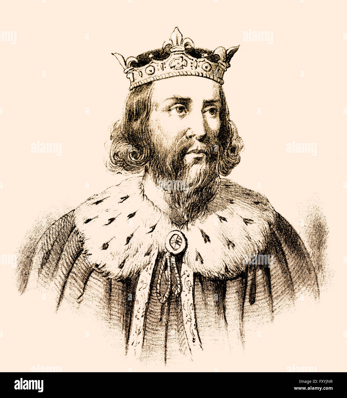Alfred the Great, 847-899, King of the West Saxons, Wessex and the Anglo-Saxons Stock Photo