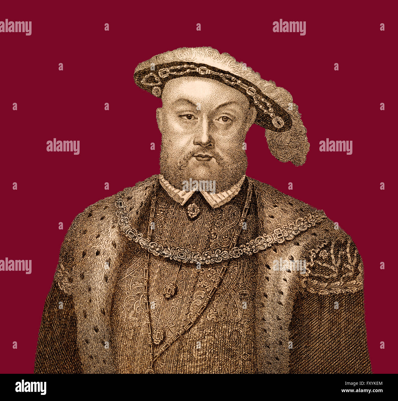 Henry VIII,  1491-1547, King of England Stock Photo