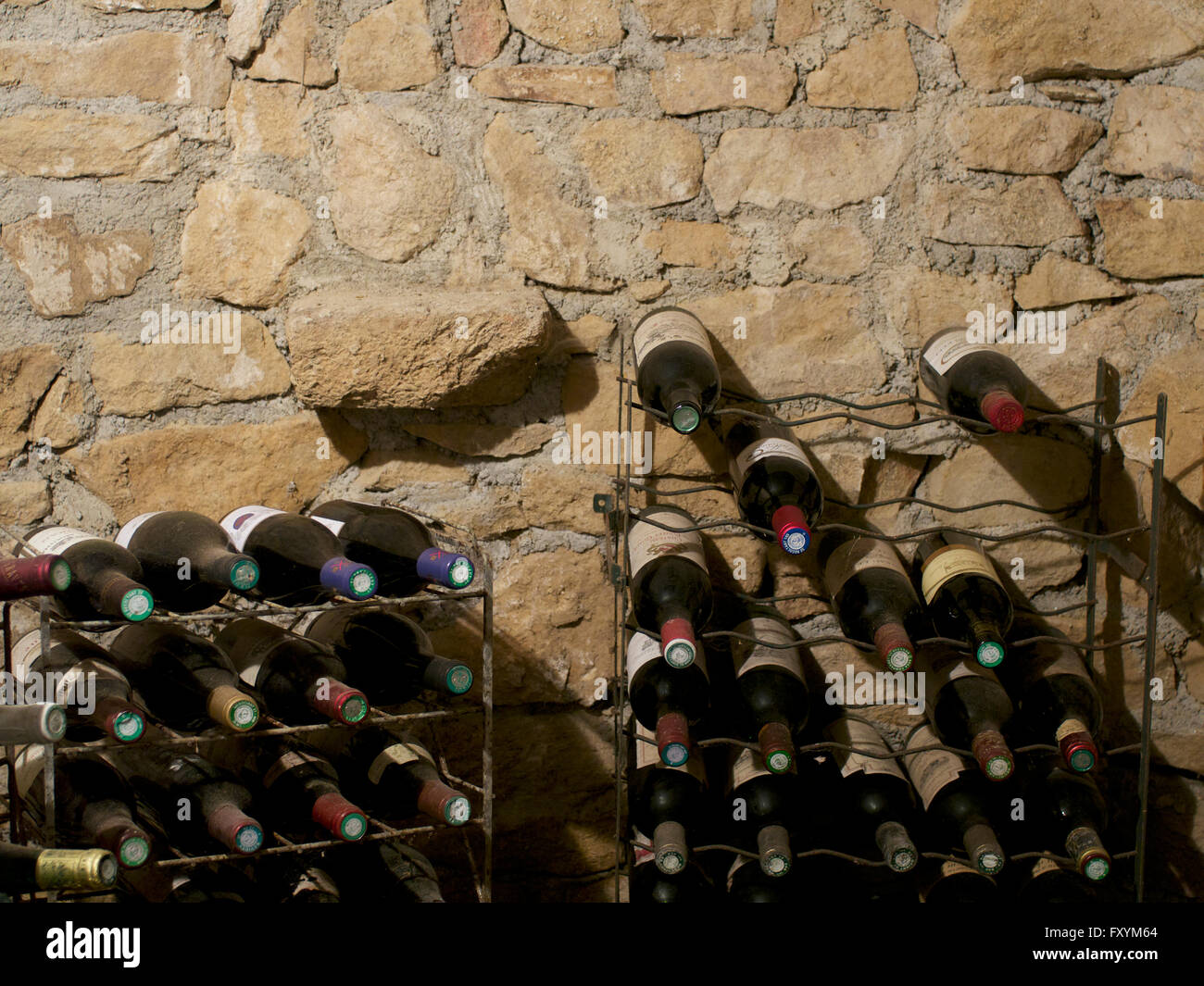 A French wine cellar Stock Photo Alamy