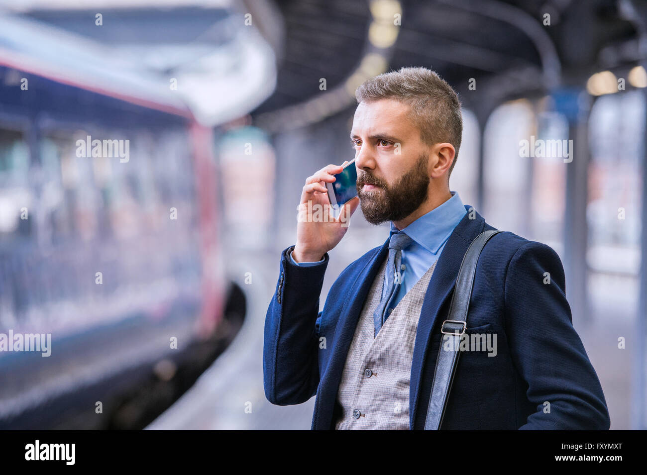 Train Phone Call Making Of A London Tube Railway High Resolution Stock Photography and ...