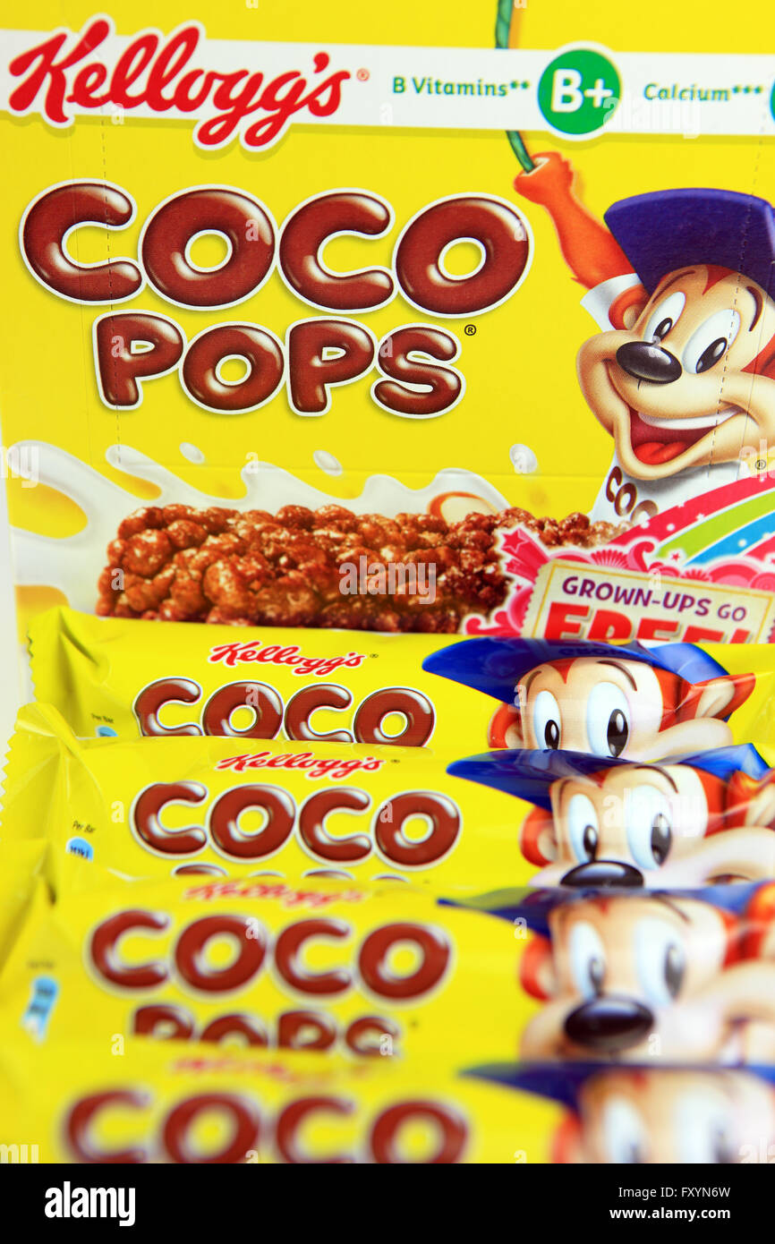 Coco pops breakfast bars Stock Photo