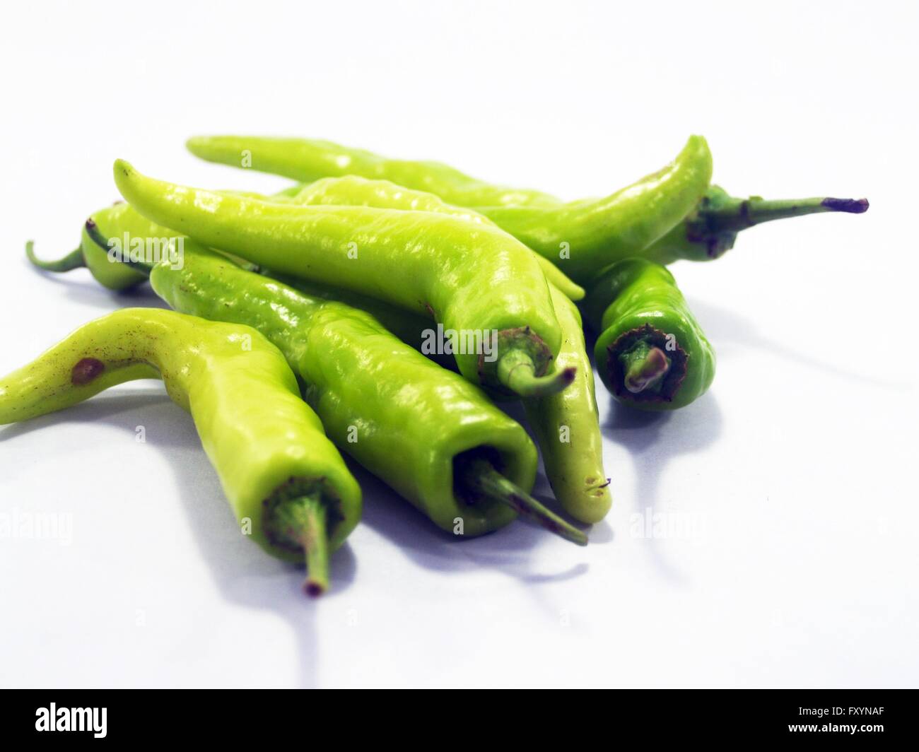 green chili peppers Stock Photo - Alamy