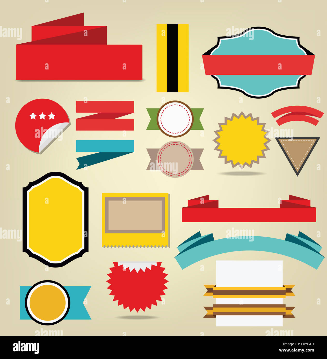 Various label and tag designs in flat illustration Stock Photo Alamy