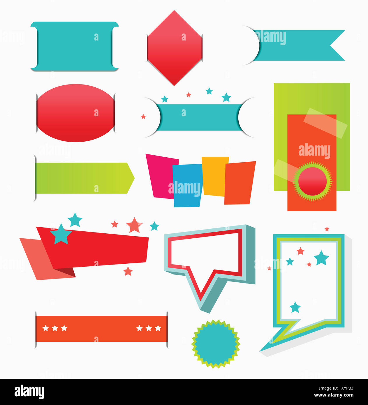 Various label and tag designs in flat illustration Stock Photo Alamy