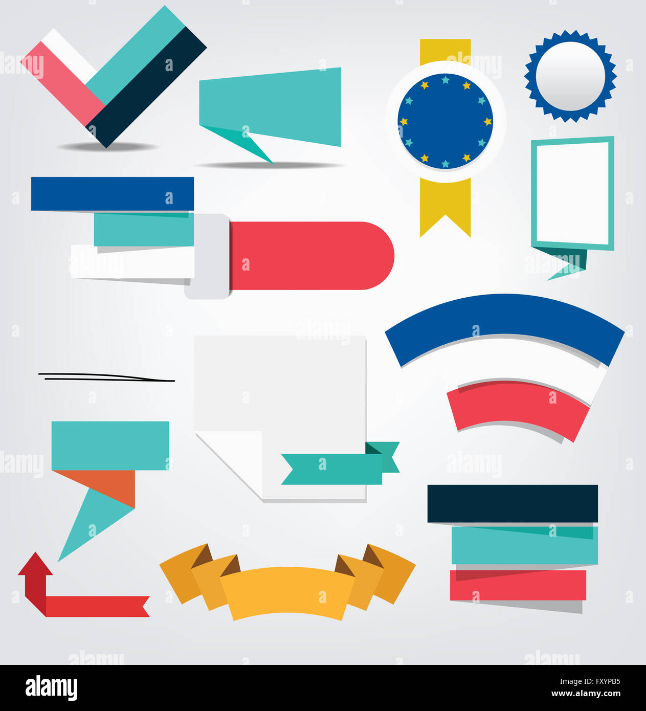 Various label and tag designs in flat illustration Stock Photo Alamy