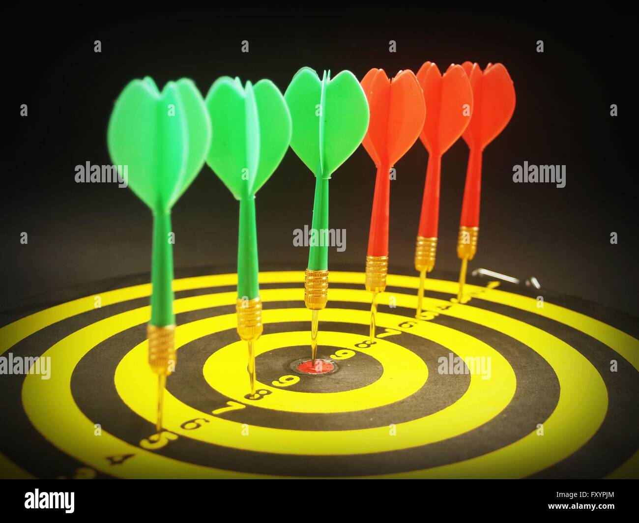 Dartboard target aim goal achievement concept Stock Photo Alamy