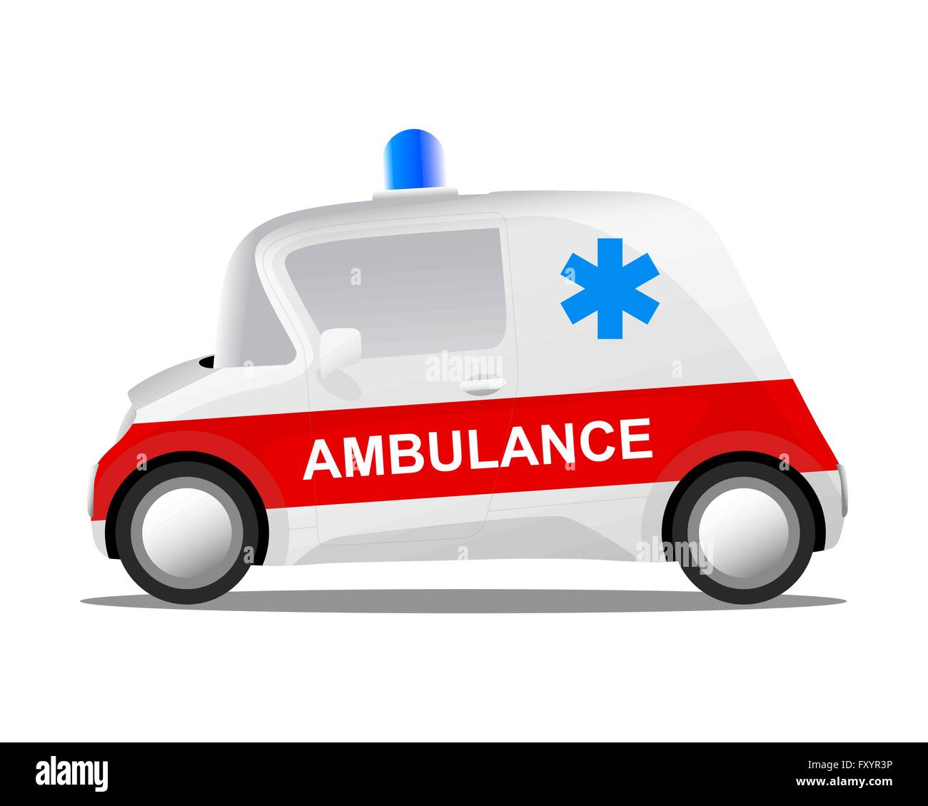mini car cartoon ambulance, vector illustration Stock Vector