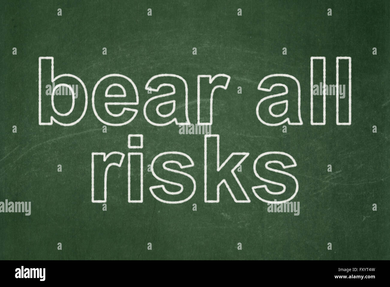All Risks Background Insurance concept: Bear All Risks on chalkboard background Stock Photo ...