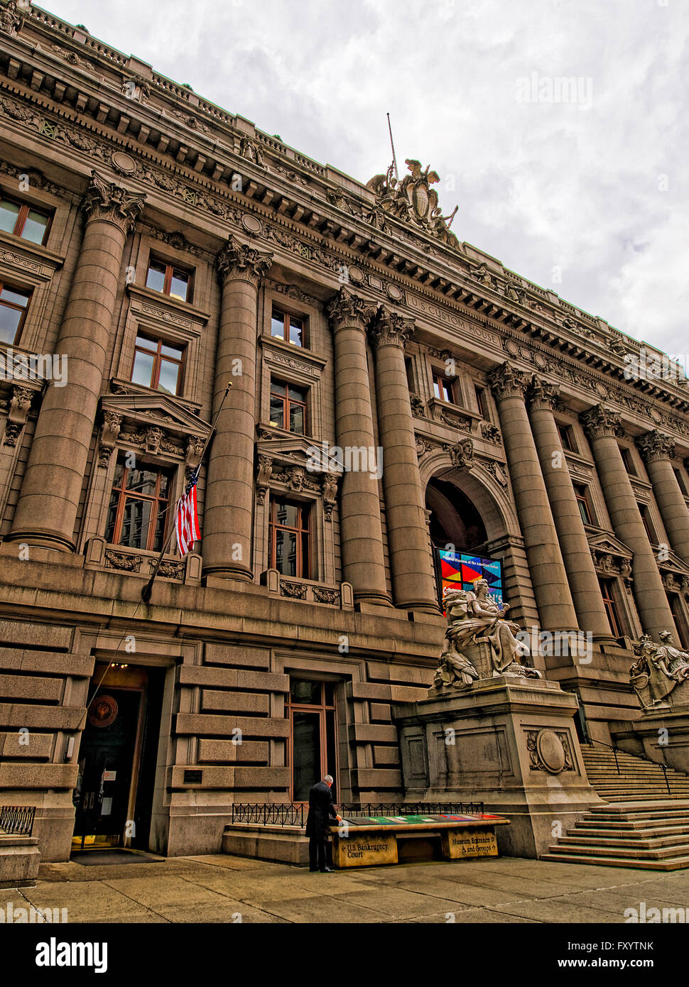 NEW YORK, USA APRIL 24, 2015 Alexander Hamilton US Custom House