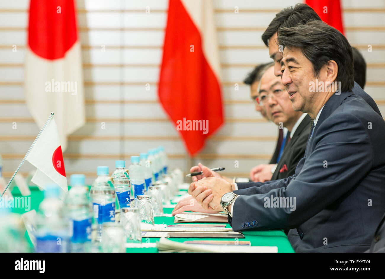 Prime Minister of Japan Shinzō Abe Stock Photo