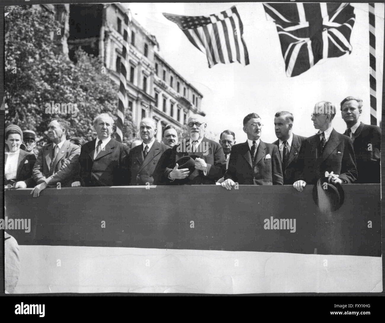 Erster Jahrestag des alliierten Sieges Stock Photo