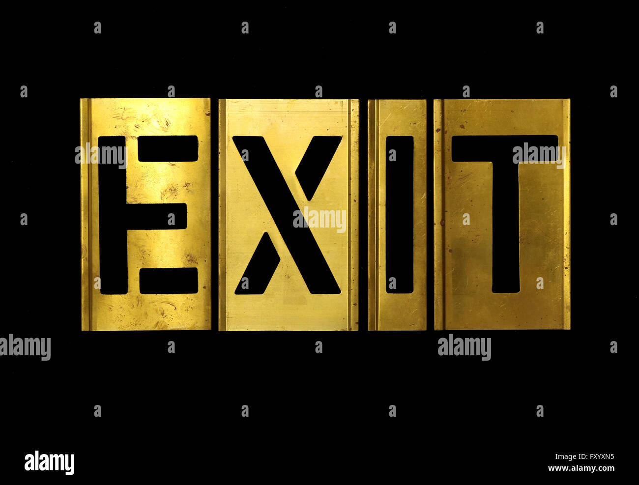 Stencil Military Stencil Exit Stock Photo Alamy
