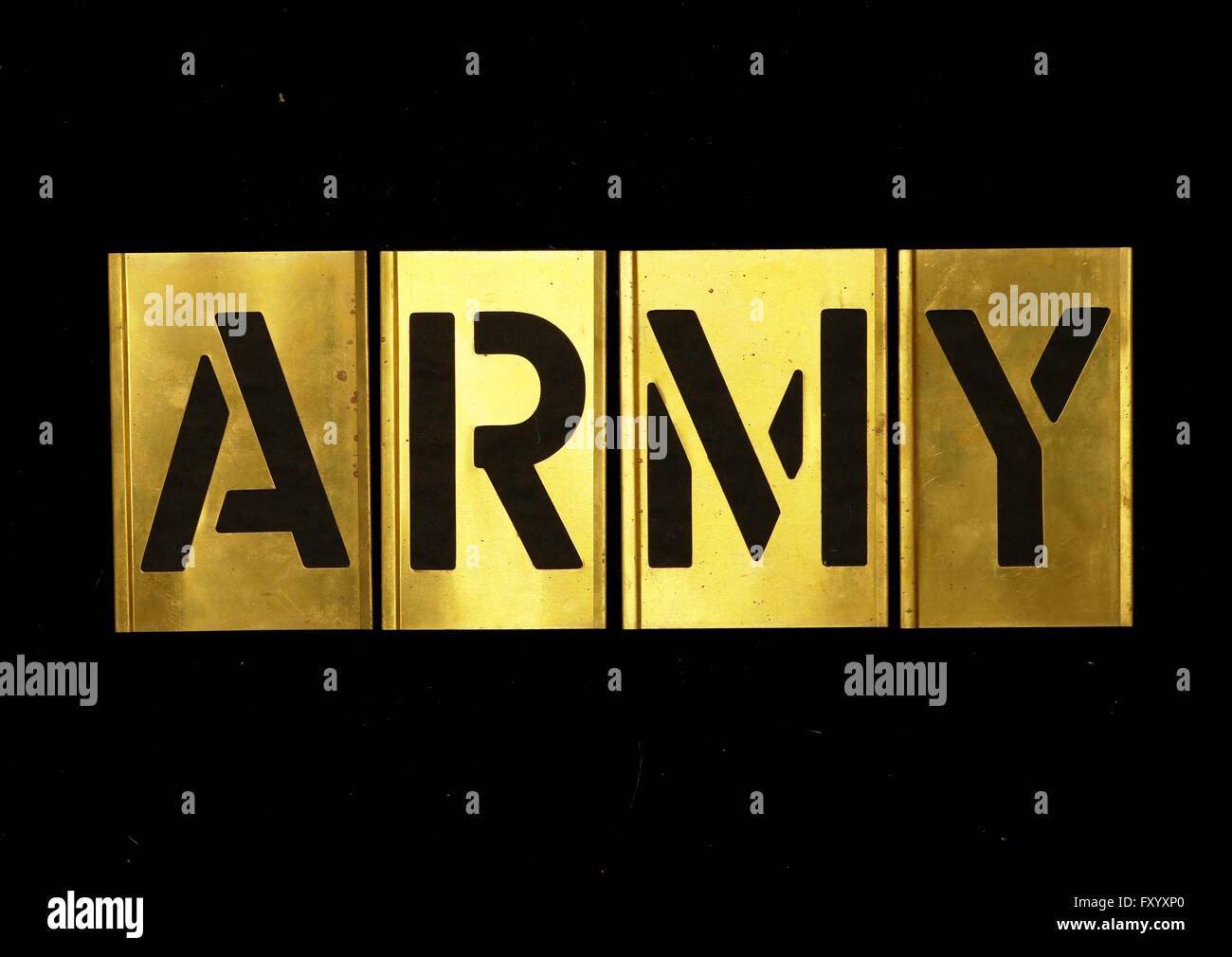 Stencil Military Stencil Army Stock Photo - Alamy