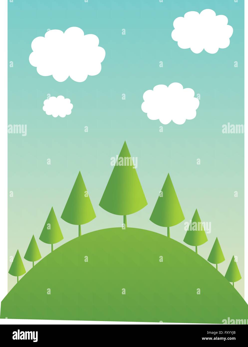 Set of trees with leaves Stock Vector Image & Art - Alamy