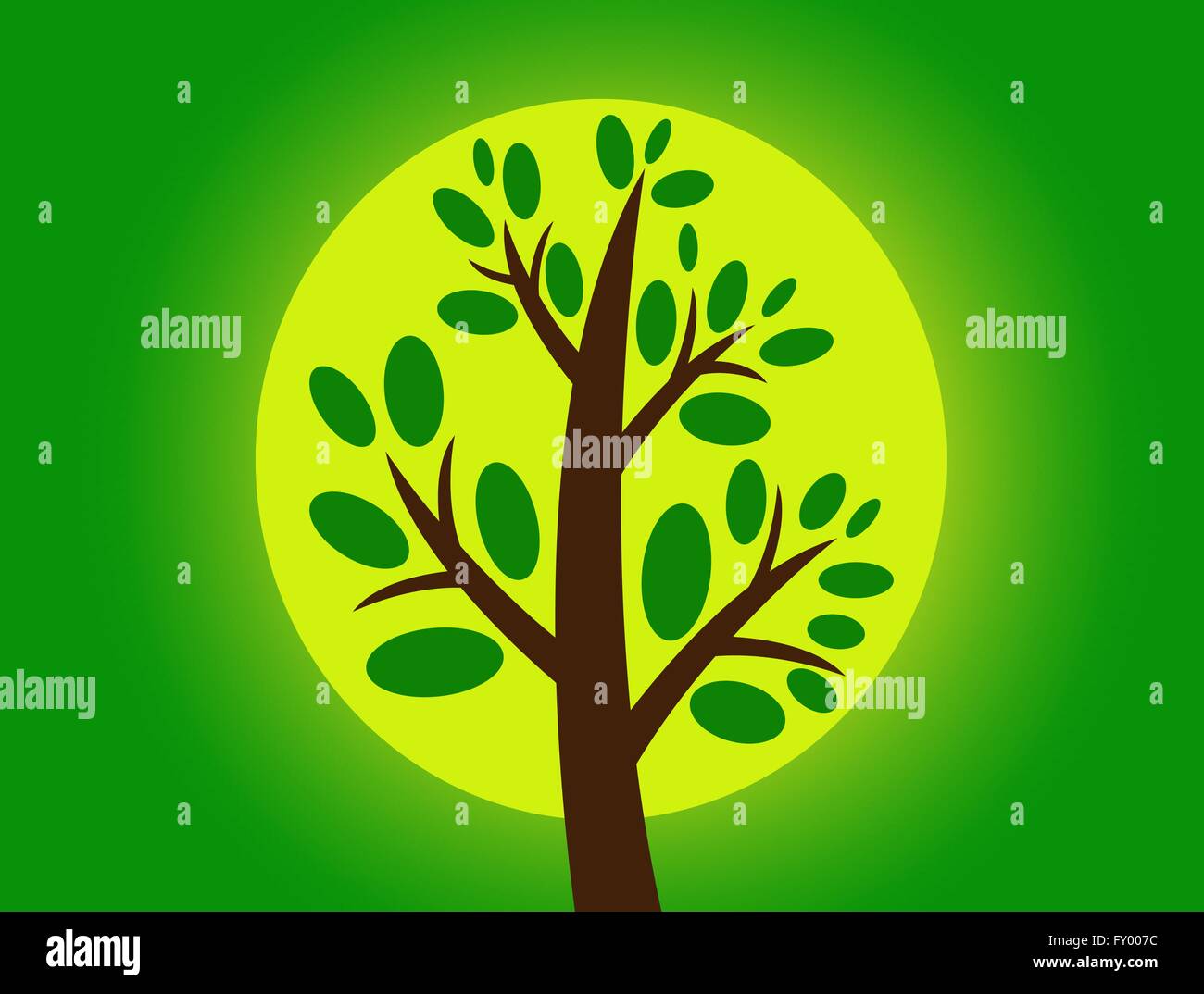 Set of trees with leaves Stock Vector Image & Art - Alamy