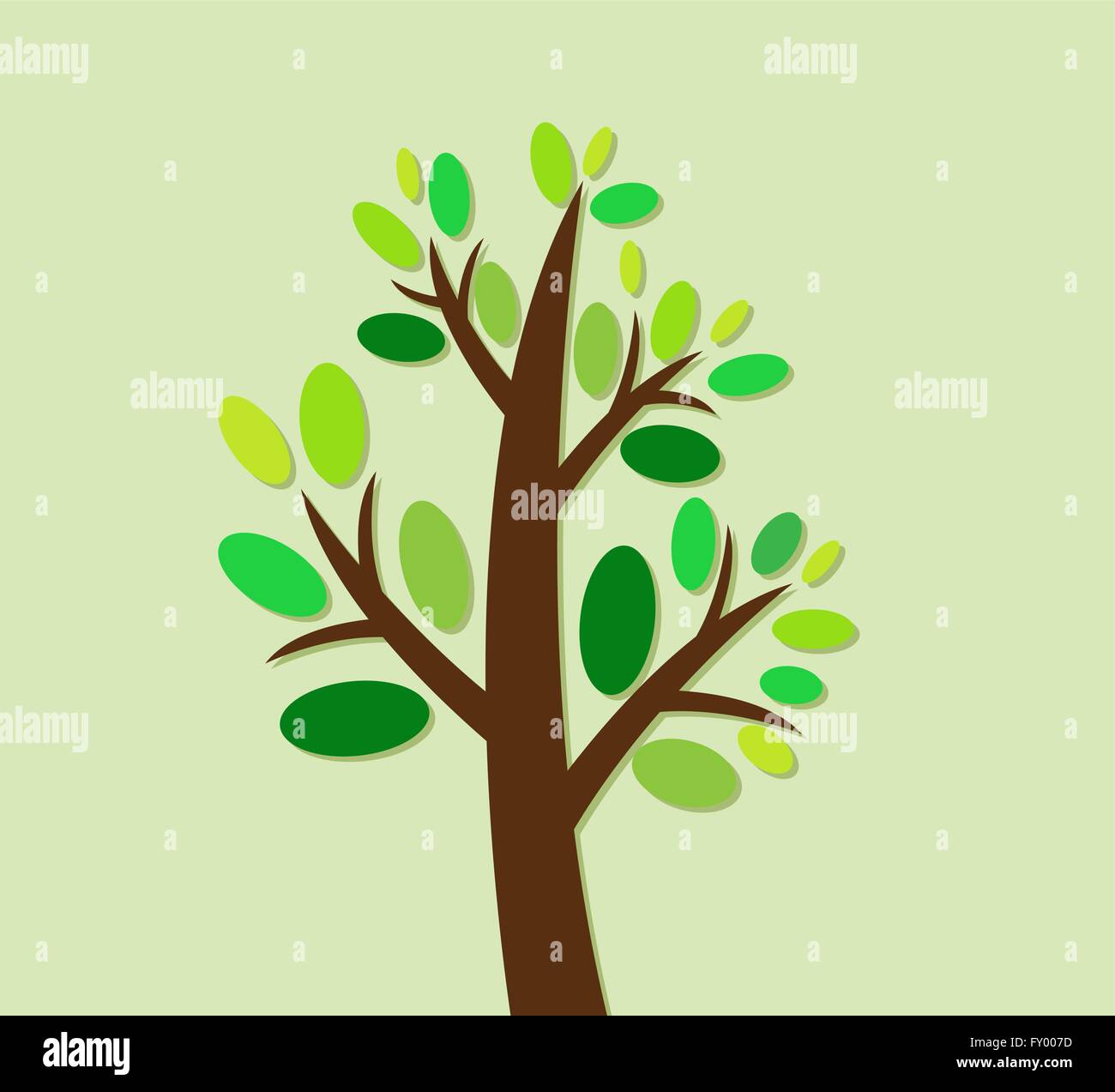 Set of trees with leaves Stock Vector Image & Art - Alamy