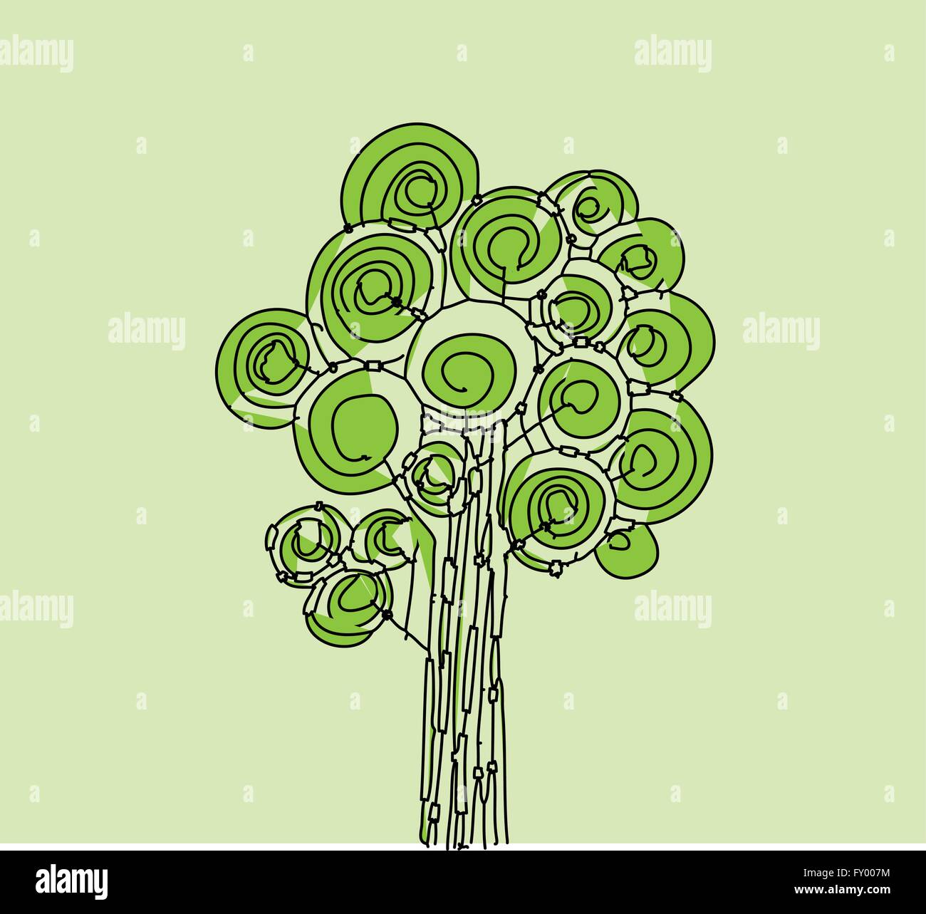 Set of trees with leaves Stock Vector Image & Art - Alamy