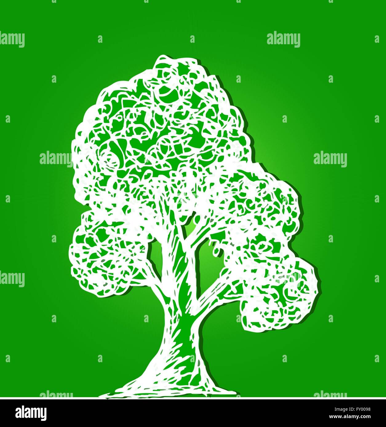 Set of trees with leaves Stock Vector Image & Art - Alamy