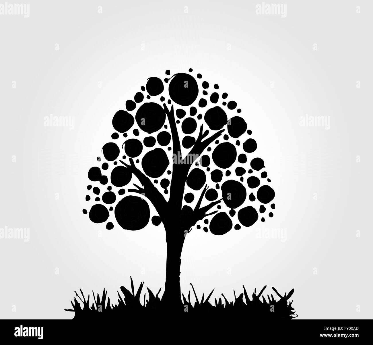 Set of trees with leaves Stock Vector Image & Art - Alamy