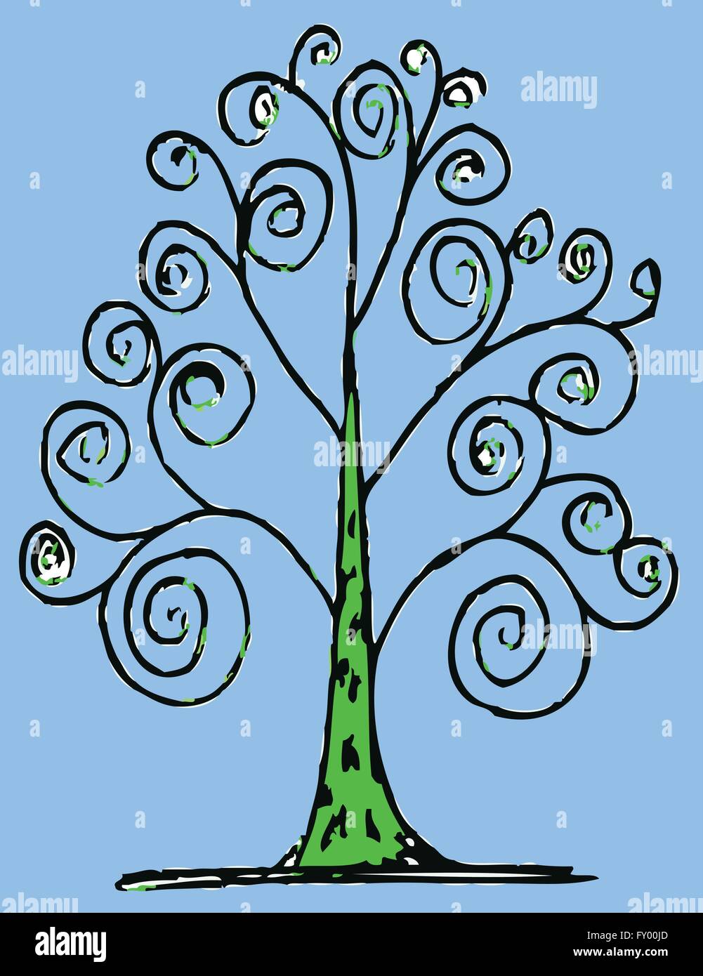 trees with leaves Stock Vector Image & Art - Alamy