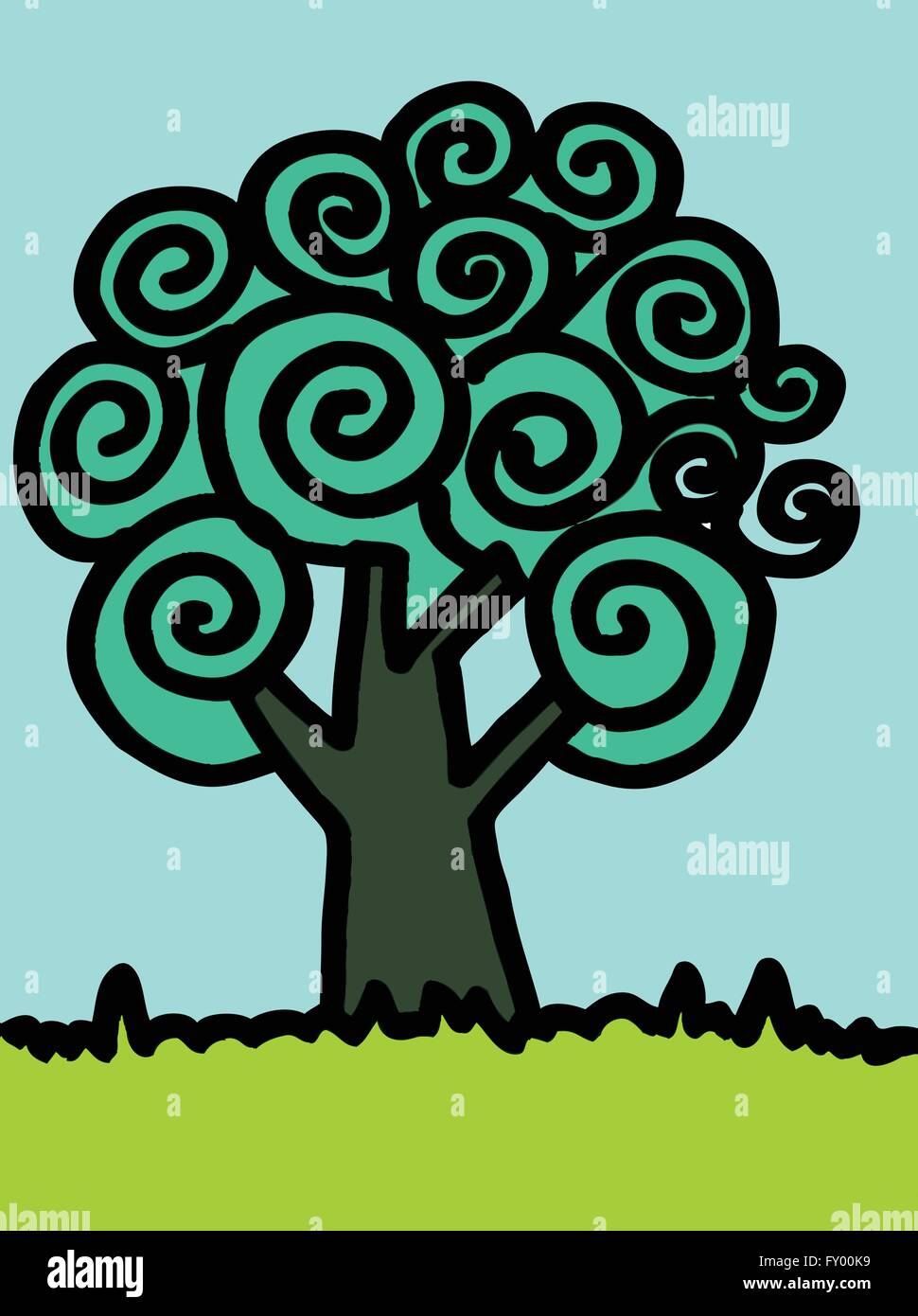 trees with leaves Stock Vector Image & Art - Alamy