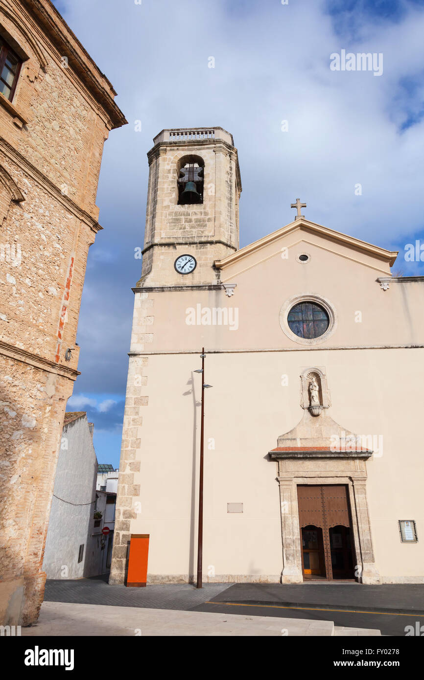 Esglesia de Calafell. Catholic cathedral in old town. Tarragona region, Catalonia, Spain Stock Photo