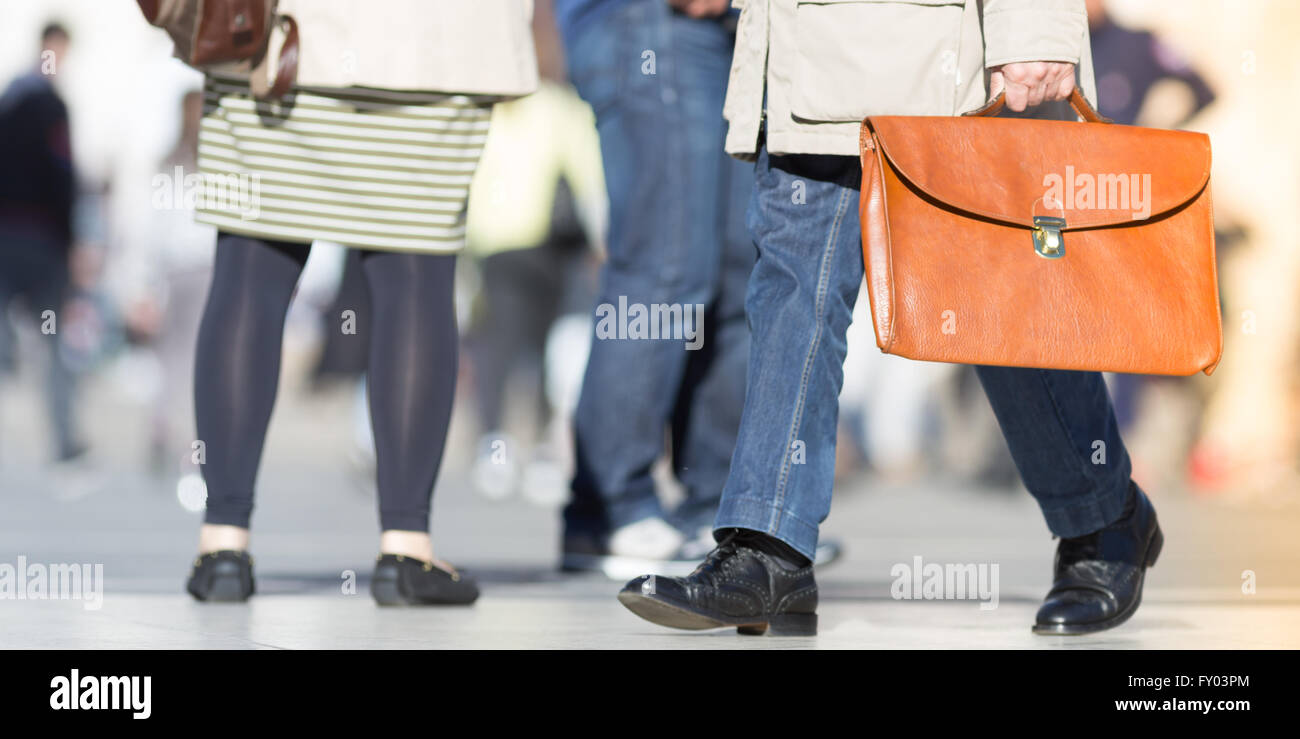 People shopping outdoor in the street, urban concepts Stock Photo