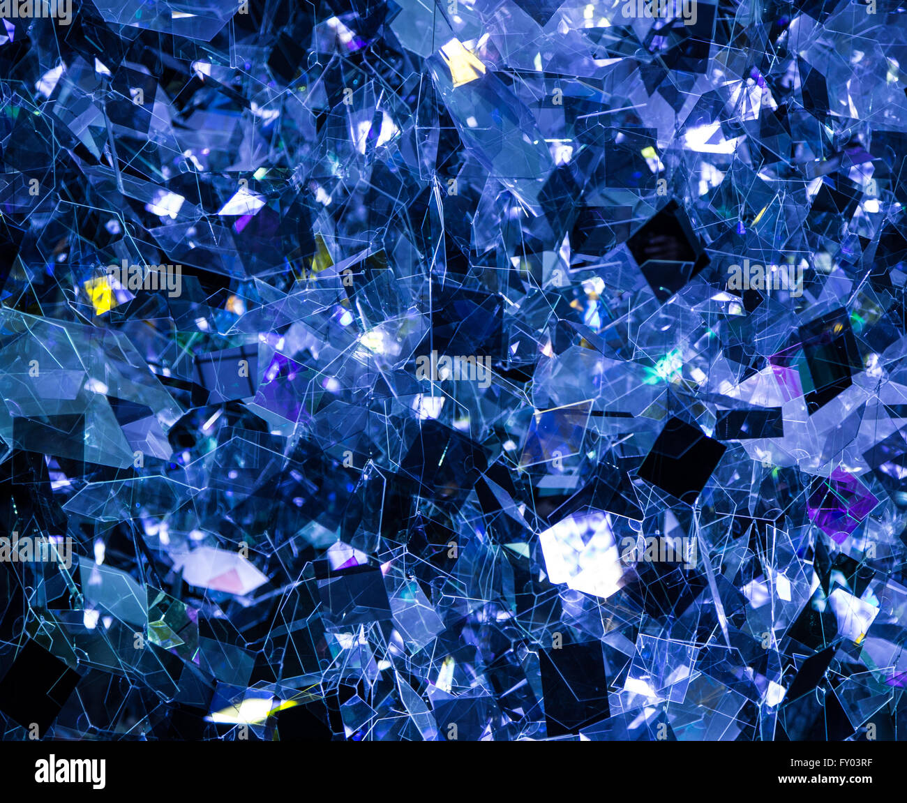 Blue crystal background, nice reflection effects Stock Photo - Alamy