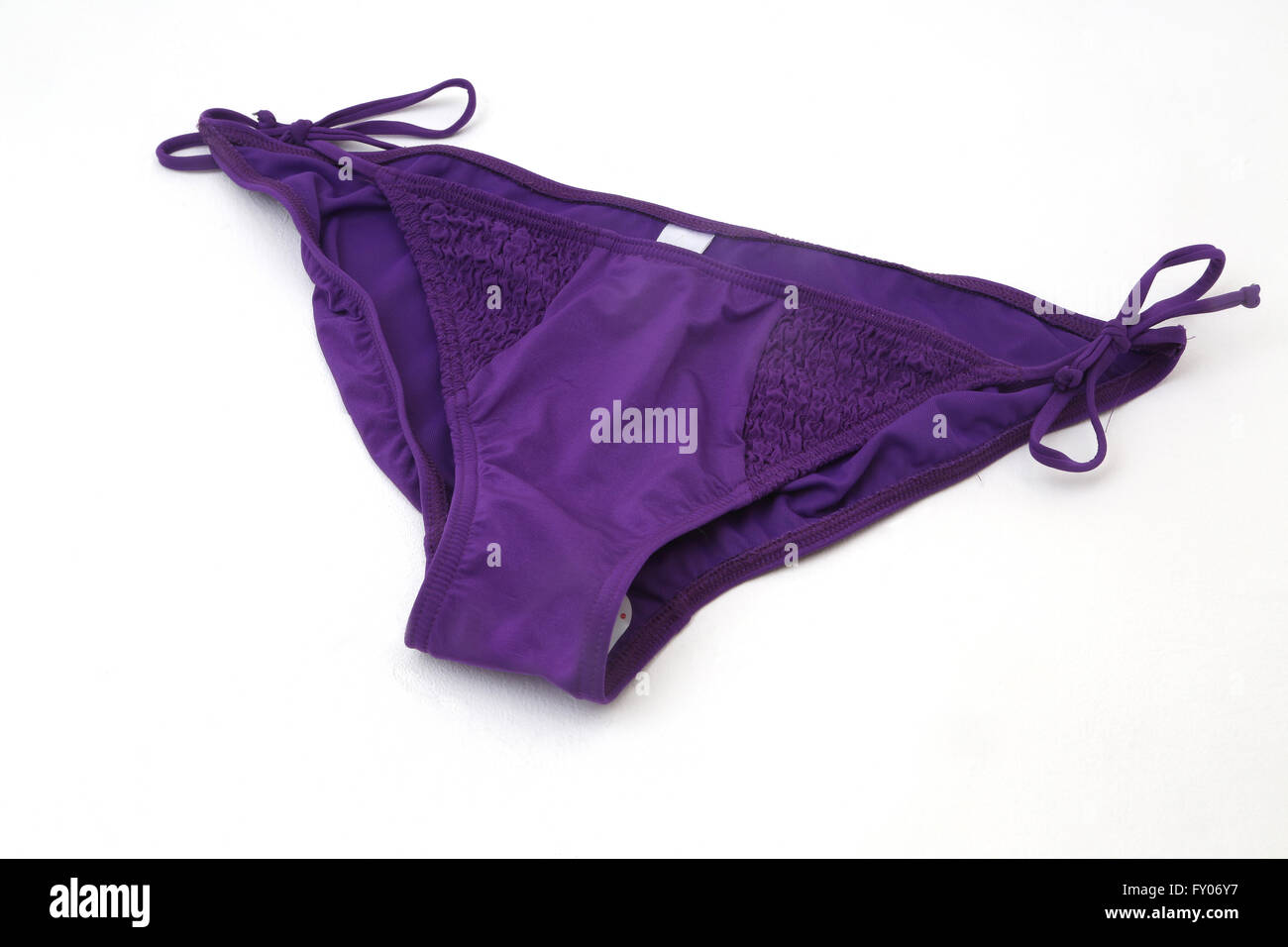 Purple Bikini Bottoms With Side Ties Stock Photo Alamy