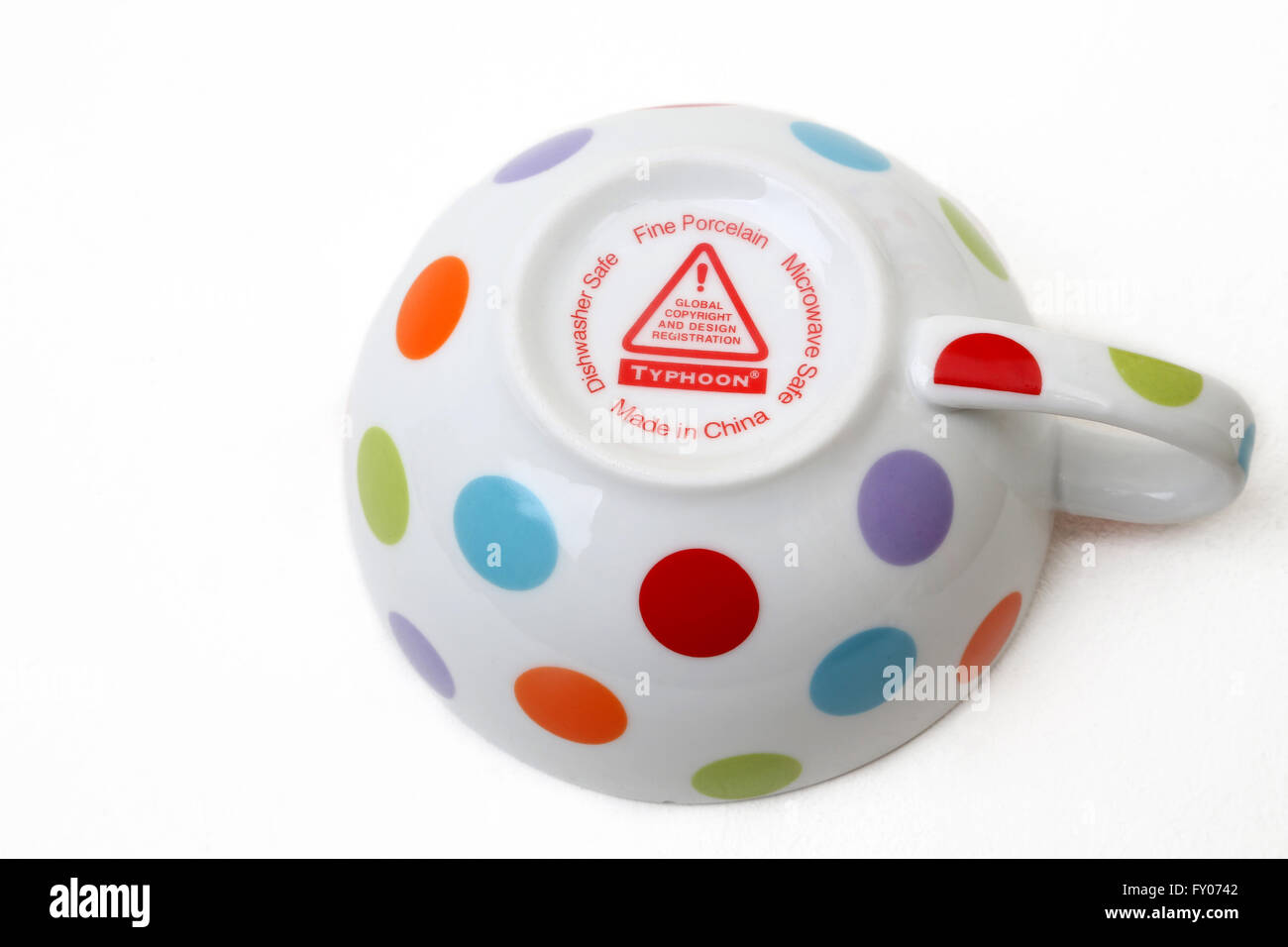 Typhoon Fine Porcelain Cup With Polka Dot Design Stock Photo - Alamy
