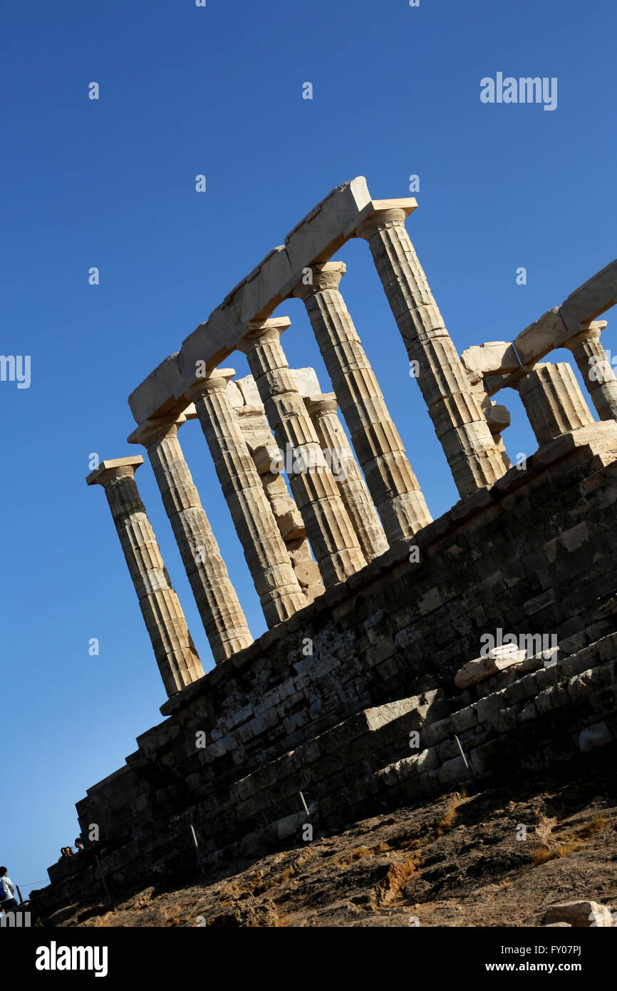 Attica Greece Sounion Temple Of Poseidon Stock Photo - Alamy