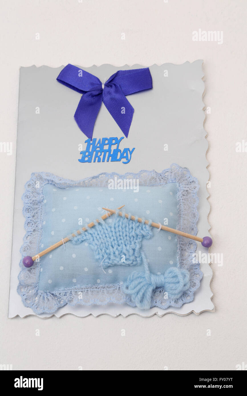 Handmade Happy Birthday Card Stock Photo