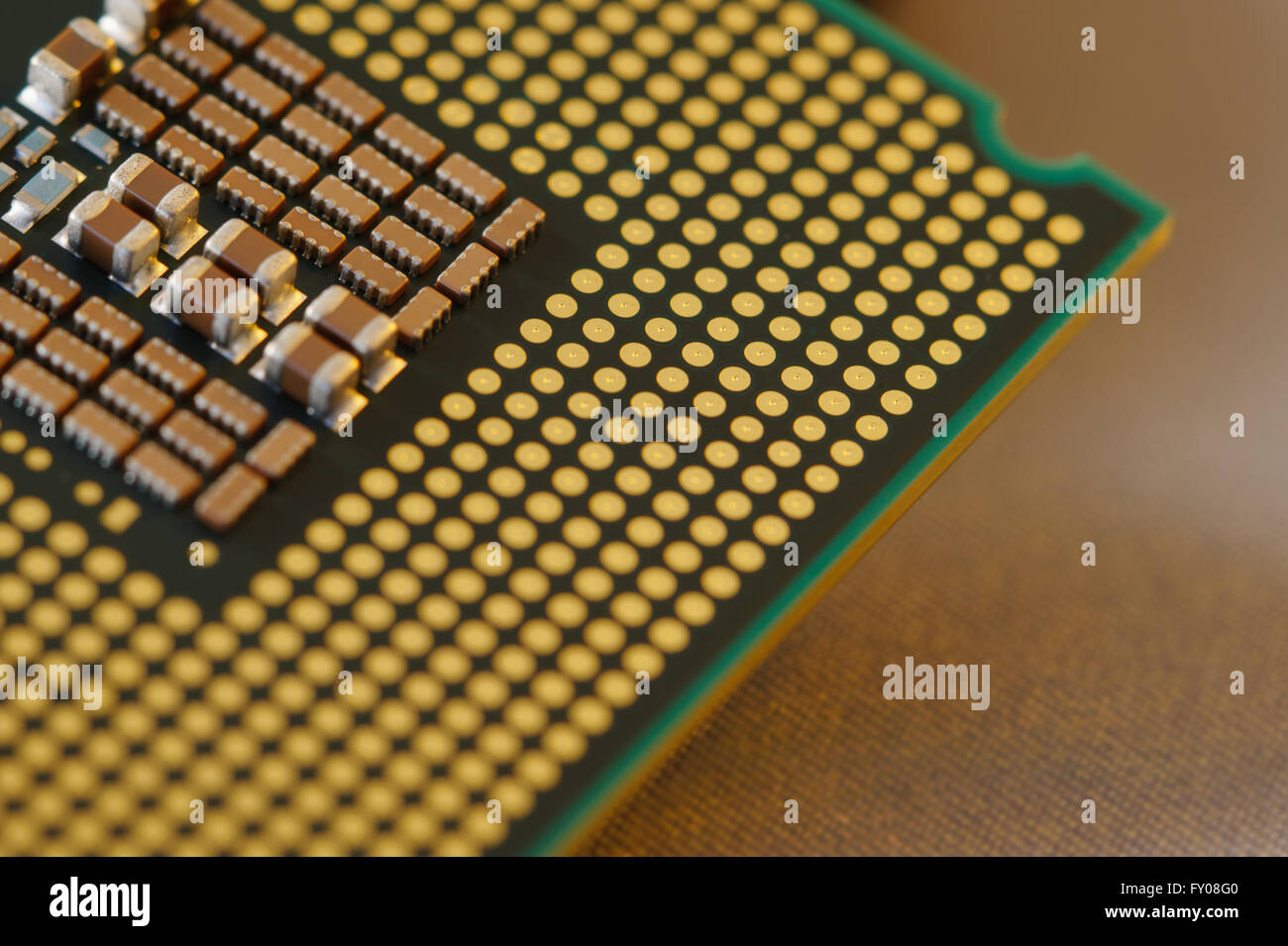Close-up of Intel Harpertown CPU Stock Photo - Alamy