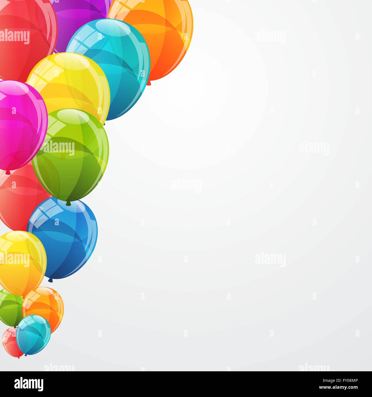 Color Glossy Balloons Background Vector Illustration Stock Vector Image ...