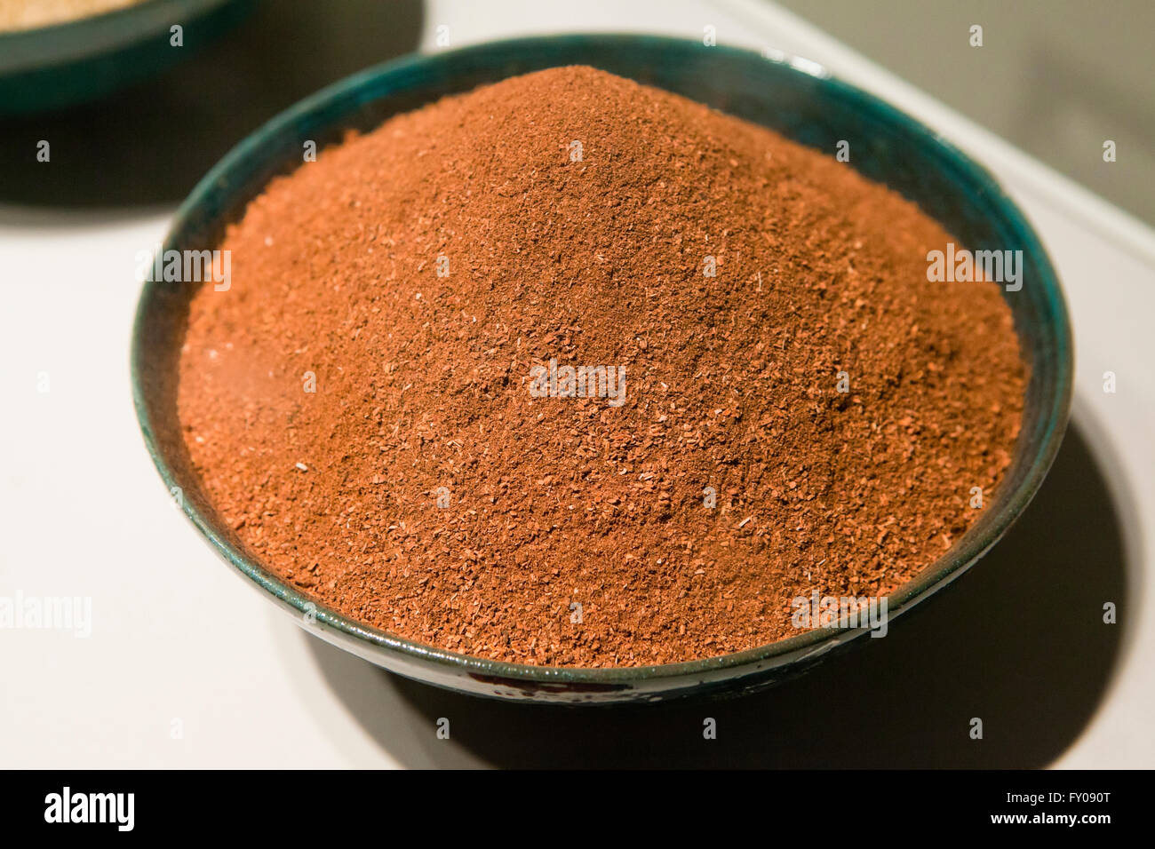 Alizarin pigment powder (Rubia tinctorum) used as dye Stock Photo