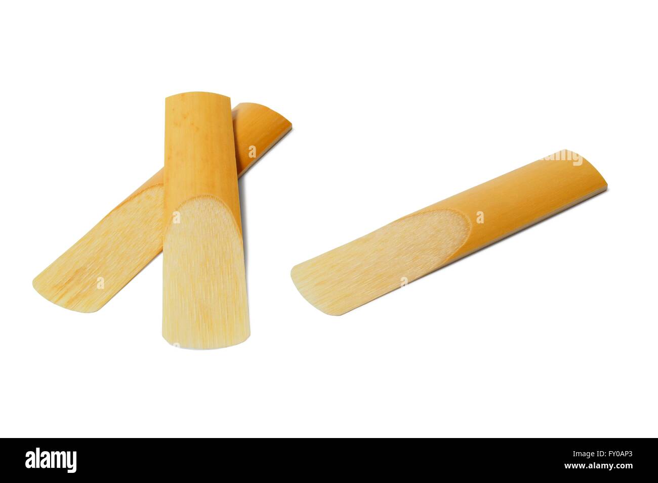 Reeds for saxophone isolated on white background Stock Photo Alamy