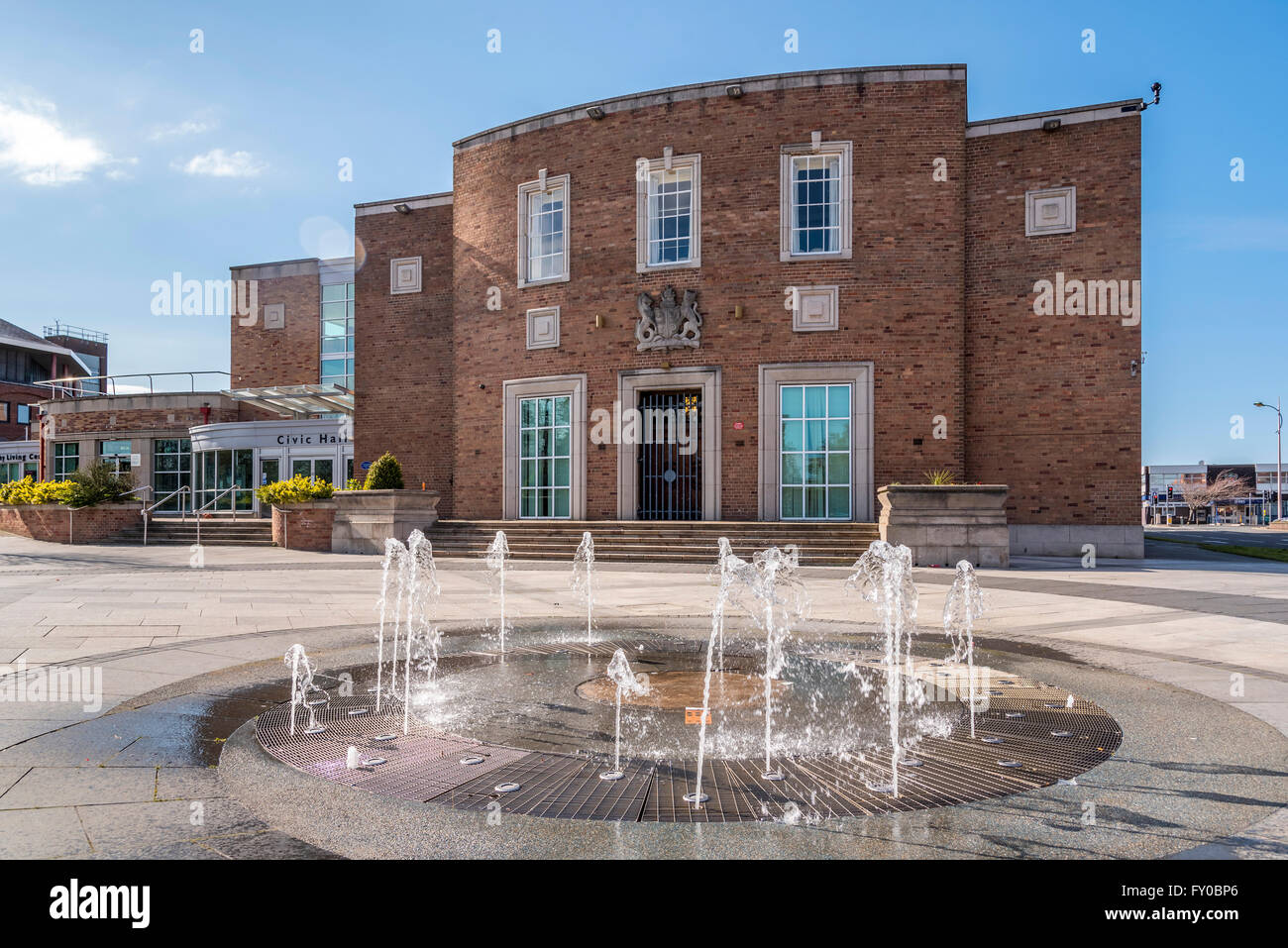 Ellesmere Port Civic Hall. The Wirral. Cheshire Merseyside. North West England. Stock Photo