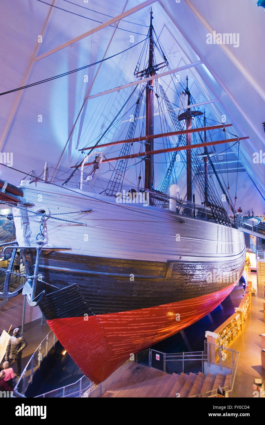 FRAM, Historic Polar Expedition ship, Fram Museum, Oslo, Norway Stock Photo