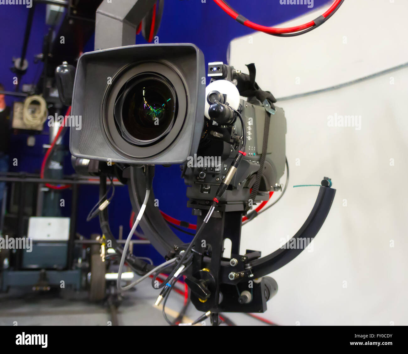 video camera in studio television Stock Photo Alamy