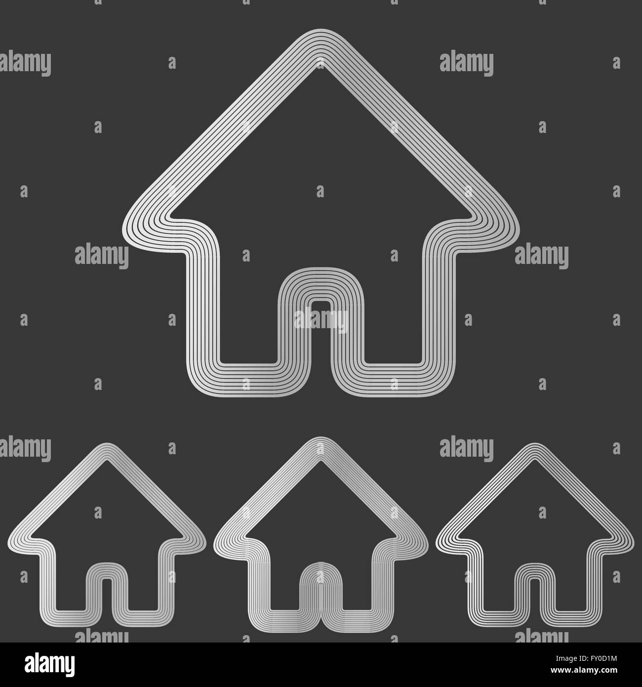 Silver real estate logo design set Stock Vector Image & Art Alamy