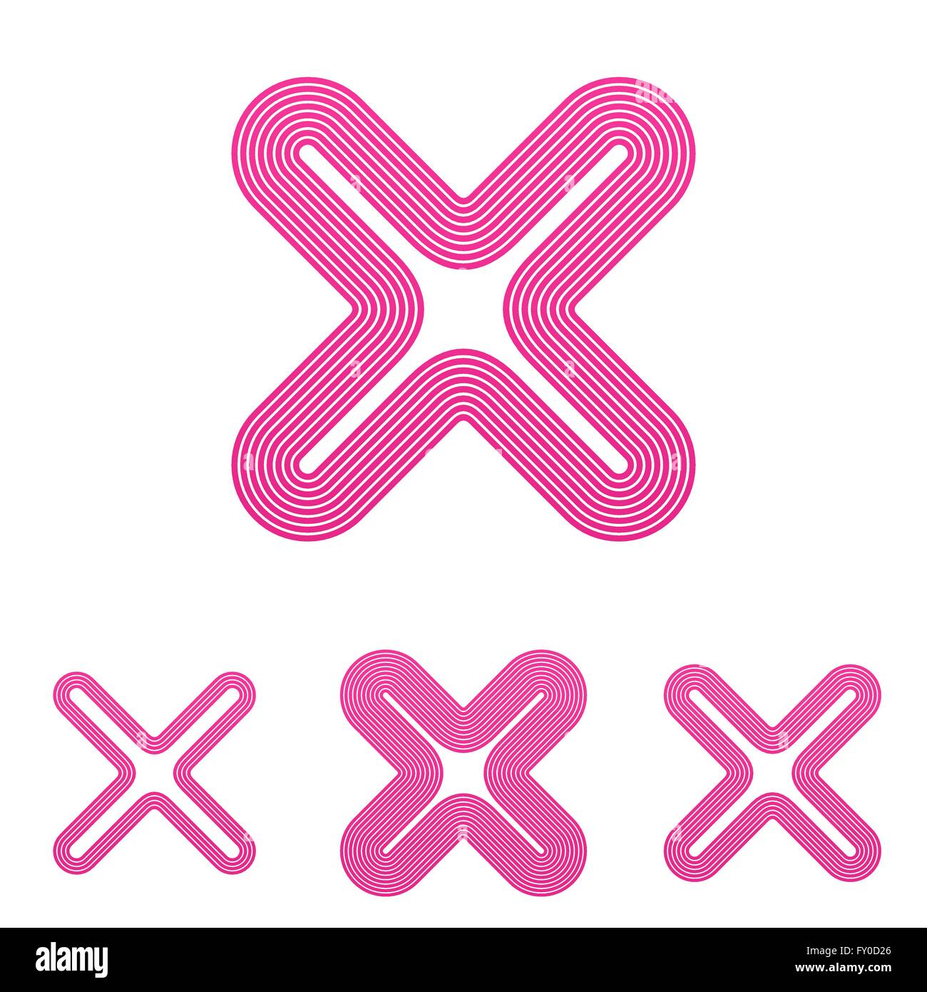 Pink line remove logo design set Stock Vector Image & Art Alamy