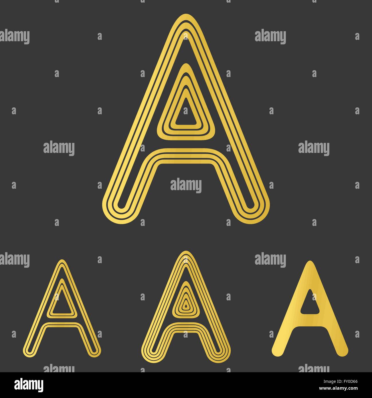 Golden line a logo design set Stock Vector Image & Art - Alamy