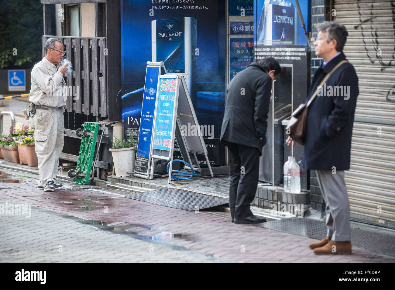 People on street in Akasaka district, Minato special ward, Tokyo city, Japan Stock Photo